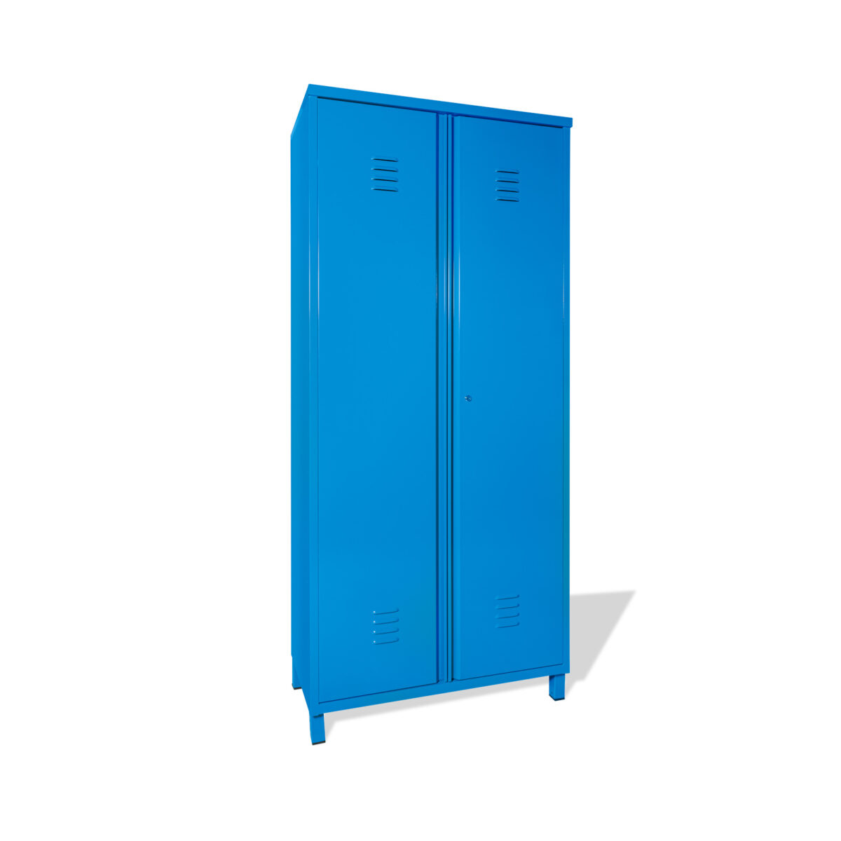 ארון מתכת עם שתי דלתות צבע כחול