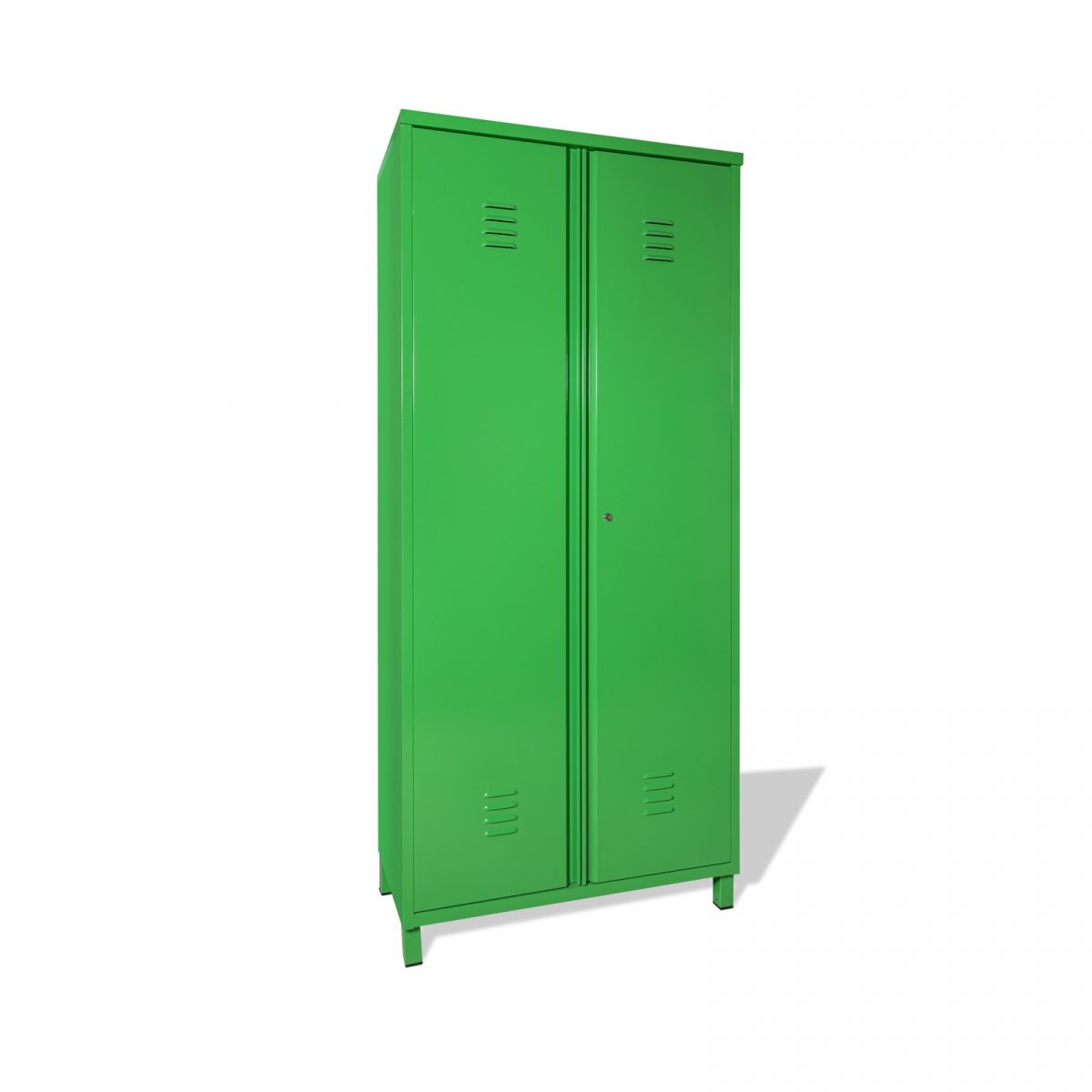 ארון מתכת עם שתי דלתות צבע ירוק