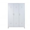ארון מתכת 3 דלתות צבע לבן
